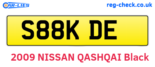 S88KDE are the vehicle registration plates.