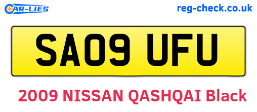 SA09UFU are the vehicle registration plates.