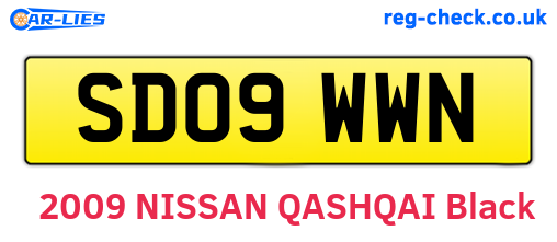 SD09WWN are the vehicle registration plates.