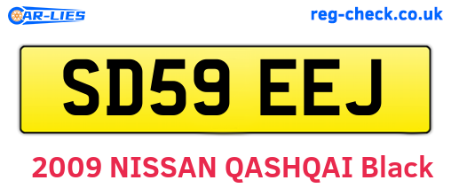 SD59EEJ are the vehicle registration plates.