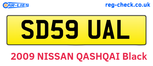 SD59UAL are the vehicle registration plates.