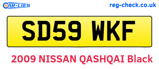 SD59WKF are the vehicle registration plates.