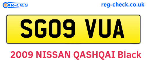 SG09VUA are the vehicle registration plates.