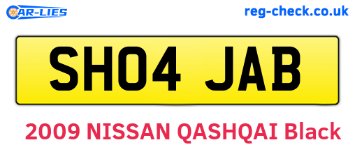 SH04JAB are the vehicle registration plates.