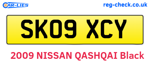 SK09XCY are the vehicle registration plates.