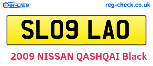 SL09LAO are the vehicle registration plates.