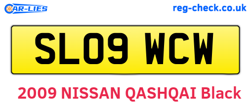 SL09WCW are the vehicle registration plates.