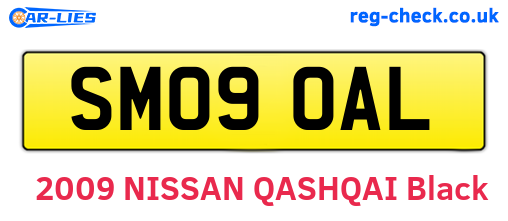 SM09OAL are the vehicle registration plates.