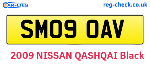 SM09OAV are the vehicle registration plates.