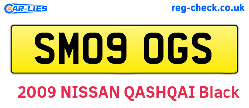 SM09OGS are the vehicle registration plates.