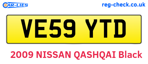 VE59YTD are the vehicle registration plates.