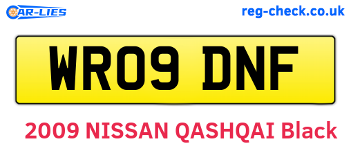 WR09DNF are the vehicle registration plates.