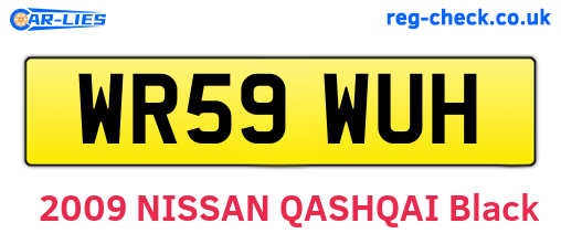WR59WUH are the vehicle registration plates.