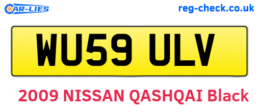 WU59ULV are the vehicle registration plates.