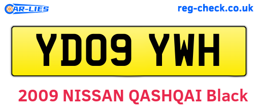 YD09YWH are the vehicle registration plates.