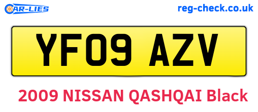 YF09AZV are the vehicle registration plates.
