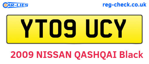 YT09UCY are the vehicle registration plates.