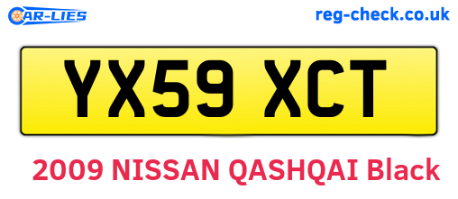 YX59XCT are the vehicle registration plates.