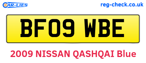BF09WBE are the vehicle registration plates.