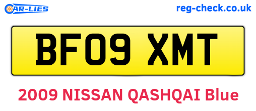 BF09XMT are the vehicle registration plates.