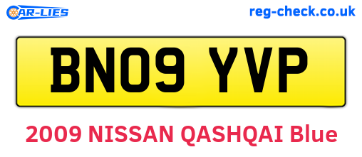 BN09YVP are the vehicle registration plates.