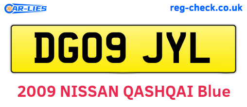 DG09JYL are the vehicle registration plates.