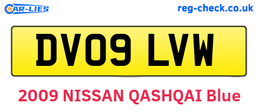 DV09LVW are the vehicle registration plates.