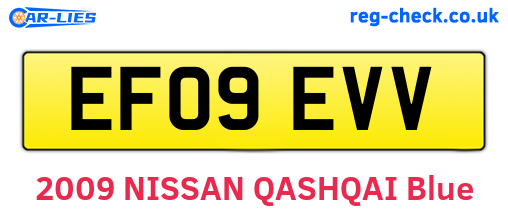 EF09EVV are the vehicle registration plates.