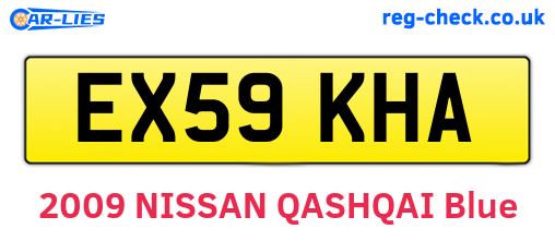 EX59KHA are the vehicle registration plates.