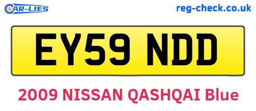 EY59NDD are the vehicle registration plates.