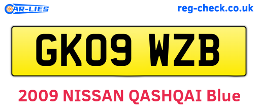 GK09WZB are the vehicle registration plates.