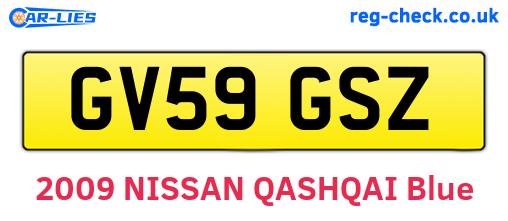 GV59GSZ are the vehicle registration plates.