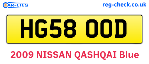 HG58OOD are the vehicle registration plates.