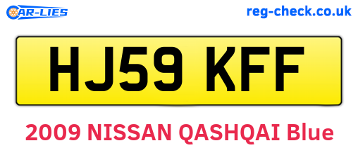 HJ59KFF are the vehicle registration plates.