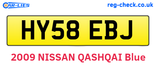 HY58EBJ are the vehicle registration plates.