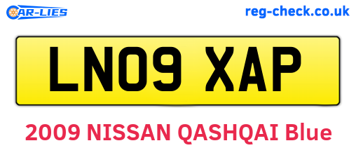 LN09XAP are the vehicle registration plates.