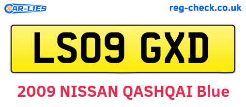 LS09GXD are the vehicle registration plates.