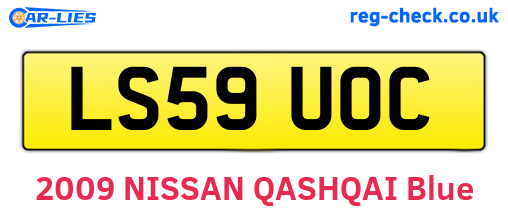 LS59UOC are the vehicle registration plates.