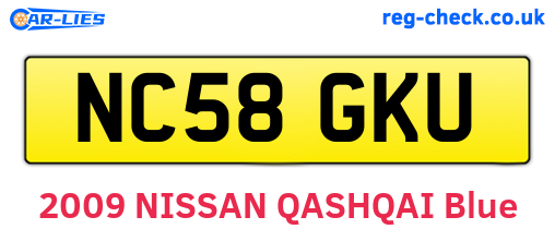 NC58GKU are the vehicle registration plates.