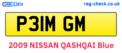 P31MGM are the vehicle registration plates.