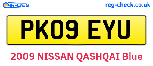 PK09EYU are the vehicle registration plates.