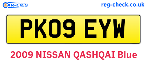 PK09EYW are the vehicle registration plates.