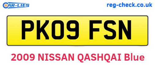 PK09FSN are the vehicle registration plates.