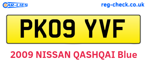 PK09YVF are the vehicle registration plates.
