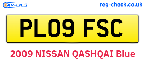 PL09FSC are the vehicle registration plates.