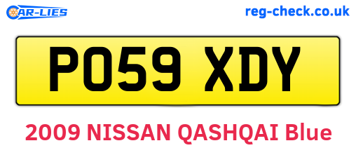 PO59XDY are the vehicle registration plates.