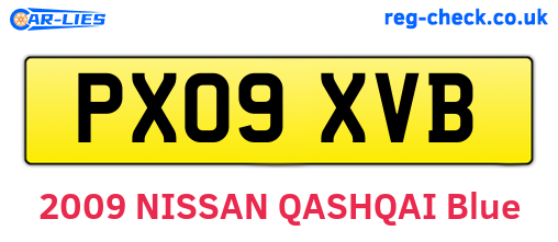 PX09XVB are the vehicle registration plates.