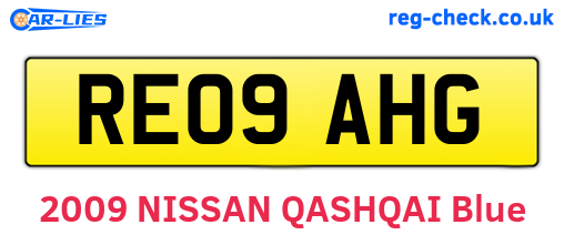 RE09AHG are the vehicle registration plates.