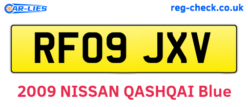 RF09JXV are the vehicle registration plates.