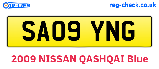 SA09YNG are the vehicle registration plates.